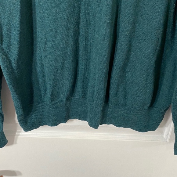 Green V-Neck Sweater - Picture 3 of 4